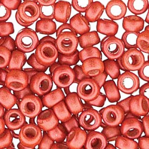 6/0 Unions White Opaque Lava Red 4mm-50g