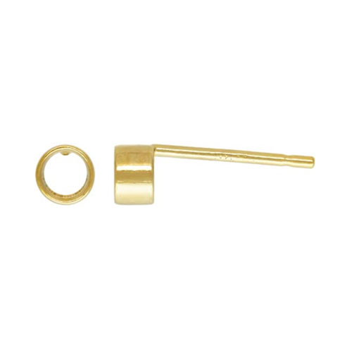 3.0mm Bezel Post Earring GP - 30개