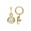 4mm White CZ Drop w/Perp Extra Ring GP - 20개