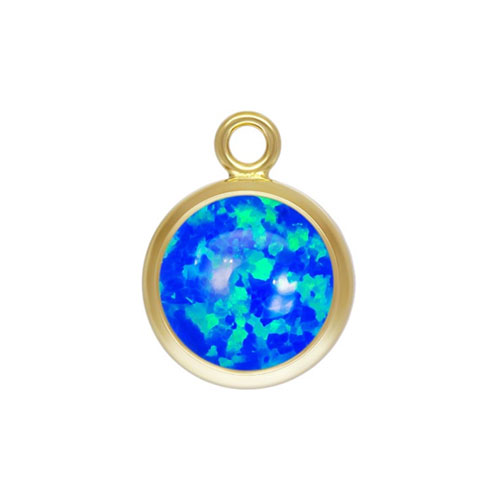 6.0mm Blue Bello Opal Bezel Drop GP - 10개