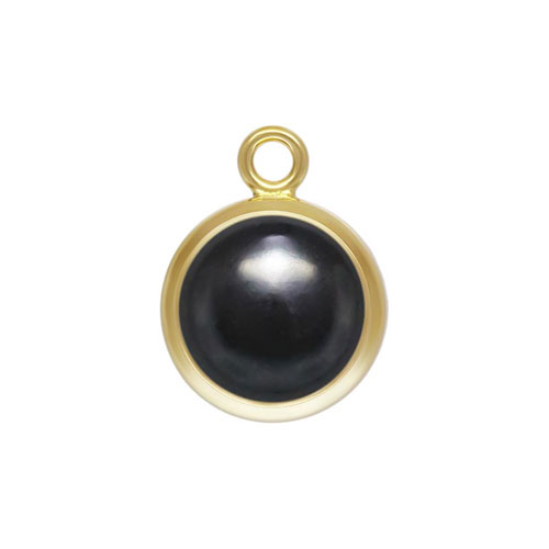 6.0mm Synthetic Black Onyx Bezel Drop GP - 10개