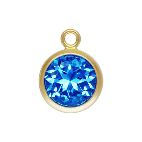 6.0mm Kasmir Topaz Bezel Drop GP - 10개