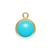 6.0mm Synthetic Turquoise Bezel Drop GP - 10개