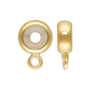 2.5mm Stopper Bead w/CL Ring  2.7x7.0mm - 20개