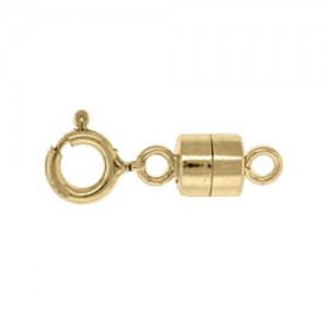 4.5mm Magnetic Clasp w/5.0mm Spring Ring GP - 10개