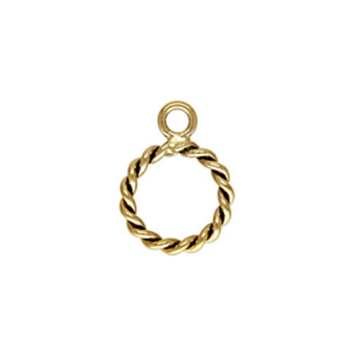 Twisted Toggle Ring (1.3x9.0mm) GP - 20개