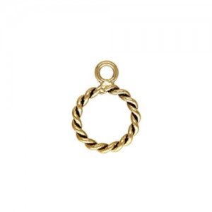 Twisted Toggle Ring (1.3x9.0mm) GP - 20개