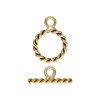 9mm Ring Twisted Toggle Set (1.3mm wire) GP - 10개