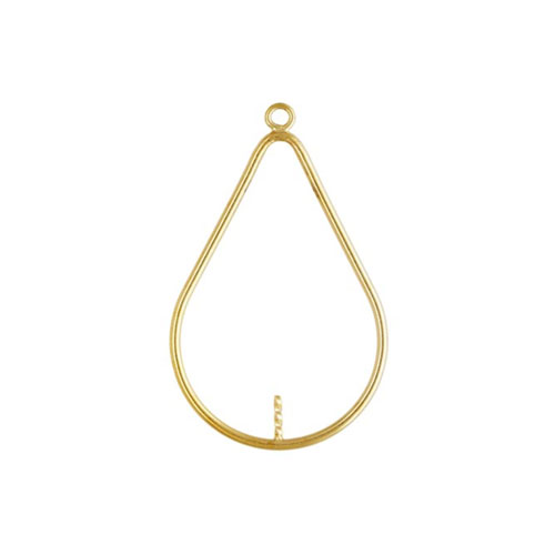 29x20mm Teardrop Drop w/0.6x4.0mm Peg GP - 10개