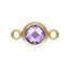 4.0mm DSCB Lt. Amethyst 3A CZ Connector GP - 20개