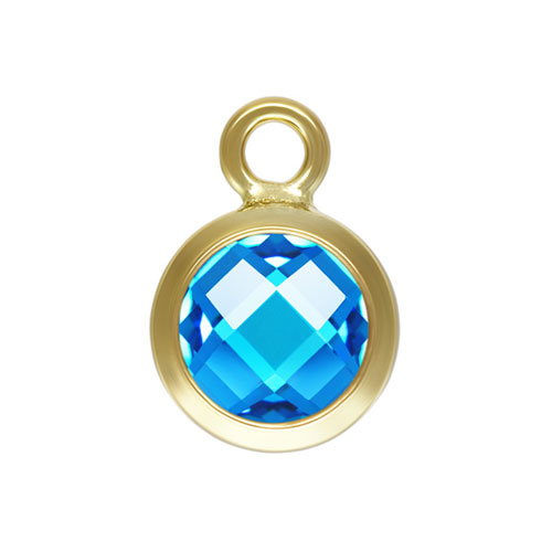 4.0mm DSCB Aqua Blue 3A CZ Drop GP - 20개