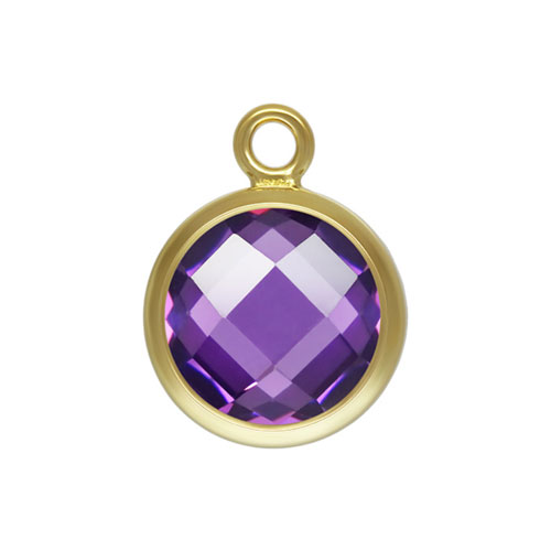 6.0mm DSCB Amethyst 3A CZ Drop GP - 20개