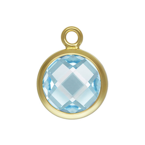 6.0mm DSCB Aquamarine 3A CZ Drop GP - 20개