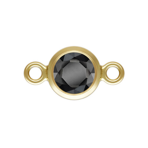 4.0mm Black 3A CZ Bezel Connector GP - 20개