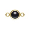 4mm Synthetic Black Onyx Bezel Connector GP - 10개