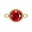 6.0mm Garnet 3A CZ Bezel Connector GP - 20개