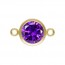 6.0mm Amethyst 3A CZ Bezel Connector GP - 20개