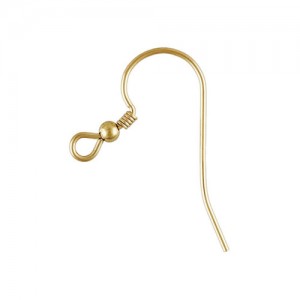 Ear Wire w/Bead & Coil (0.69mm) - 50개