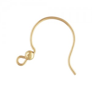 Circle Ear Wire w/3.0mm Bead (0.76mm) - 50개