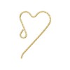 Sparkle Heart Ear Wire .025" (0.64mm) - 50개