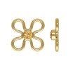 7.5mm Flower Connector w/2mm Champagne CZ GP - 20개