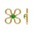 7.5mm Flower Connector w/2mm Green CZ 3A GP - 20개