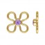 7.5mm Flower Connector 2mm Lt Amethyst CZ GP - 20개