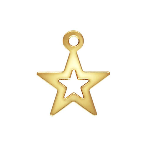 8.0mm Cutout Star Charm w/Ring - 50개