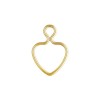 10mm Wire Heart w/Ring GP - 30개