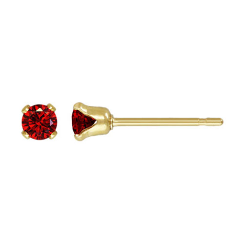 3.0mm Garnet 3A CZ Snap-in Post Earring - 40개