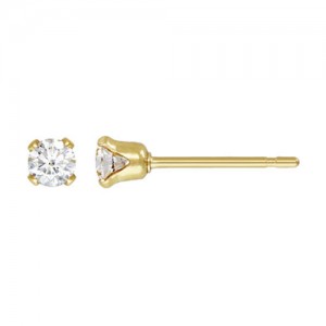 3.0mm White 3A CZ Snap-in Post Earring - 40개