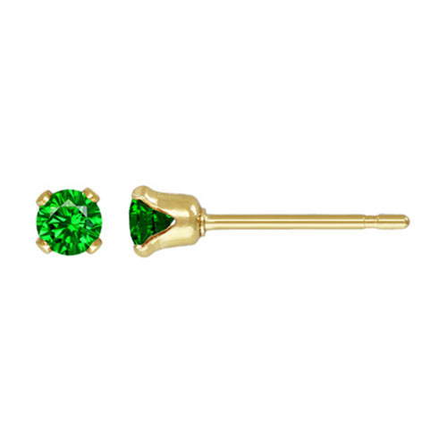 3.0mm Green 3A CZ Snap-in Post Earring - 40개