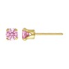 4.0mm Pink 3A CZ Snap-in Post Earring - 30개