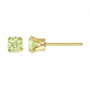 4.0mm Lime 3A CZ Snap-in Post Earring - 30개