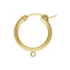 2.3x15.0mm Eurowire Hoop w/Open Ring - 8개