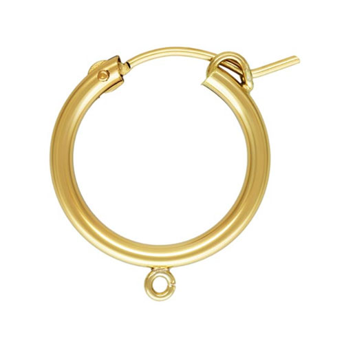 2.3x19.0mm Eurowire Hoop w/Open Ring - 6개