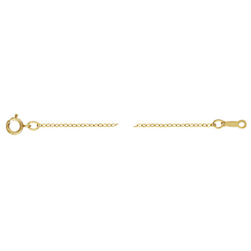 16" 1020 Hammered Cable Chain (1.3mm) GP - 6개