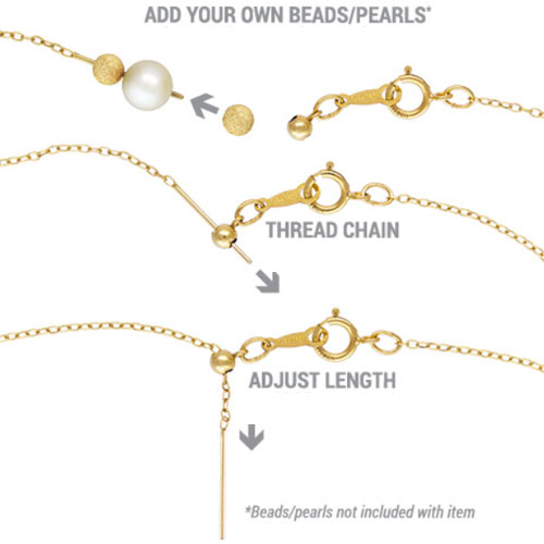 8" Add-A-Bead Cable Chain Bracelet GP - 4개