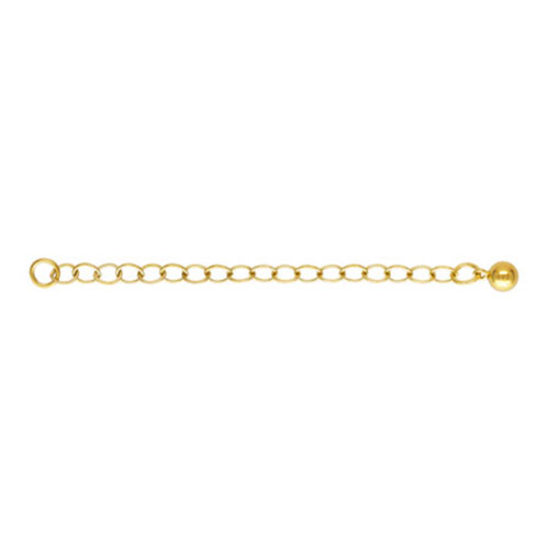 2" Cable Chain Ext w/4.0mm Bead - 15개