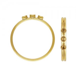 3 2mm Bezel Stacking Ring Size 6 GP - 5개