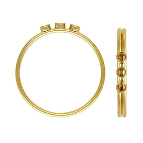 3 2mm Bezel Stacking Ring Size 7 GP - 5개