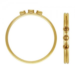 3 2mm Bezel Stacking Ring Size 8 GP - 5개