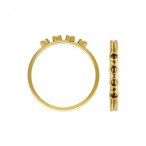 4 2mm Bezel Stacking Ring Size 5 GP - 5개
