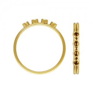 4 2mm Bezel Stacking Ring Size 6 GP - 5개