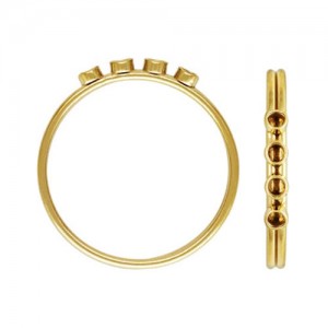 4 2mm Bezel Stacking Ring Size 7 GP - 5개