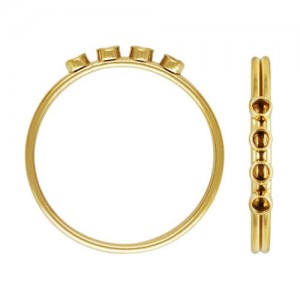 4 2mm Bezel Stacking Ring Size 8 GP - 5개