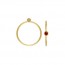 2mm Garnet 3A CZ Stacking Ring Size 2 GP - 10개