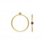 2mm Amethyst 3A CZ Stacking Ring Size 2 GP - 10개