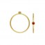 2mm Ruby 3A CZ Stacking Ring Size 2 GP - 10개
