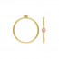 2mm Pink 3A CZ Stacking Ring Size 3 GP - 10개